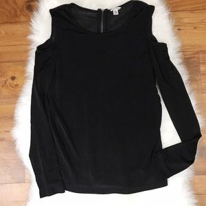 Cold Shoulder Black Top